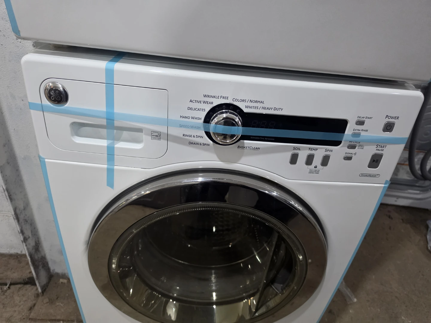 GE 24" White Front-Load Stackable Washer & Electric Dryer Set - photo 3