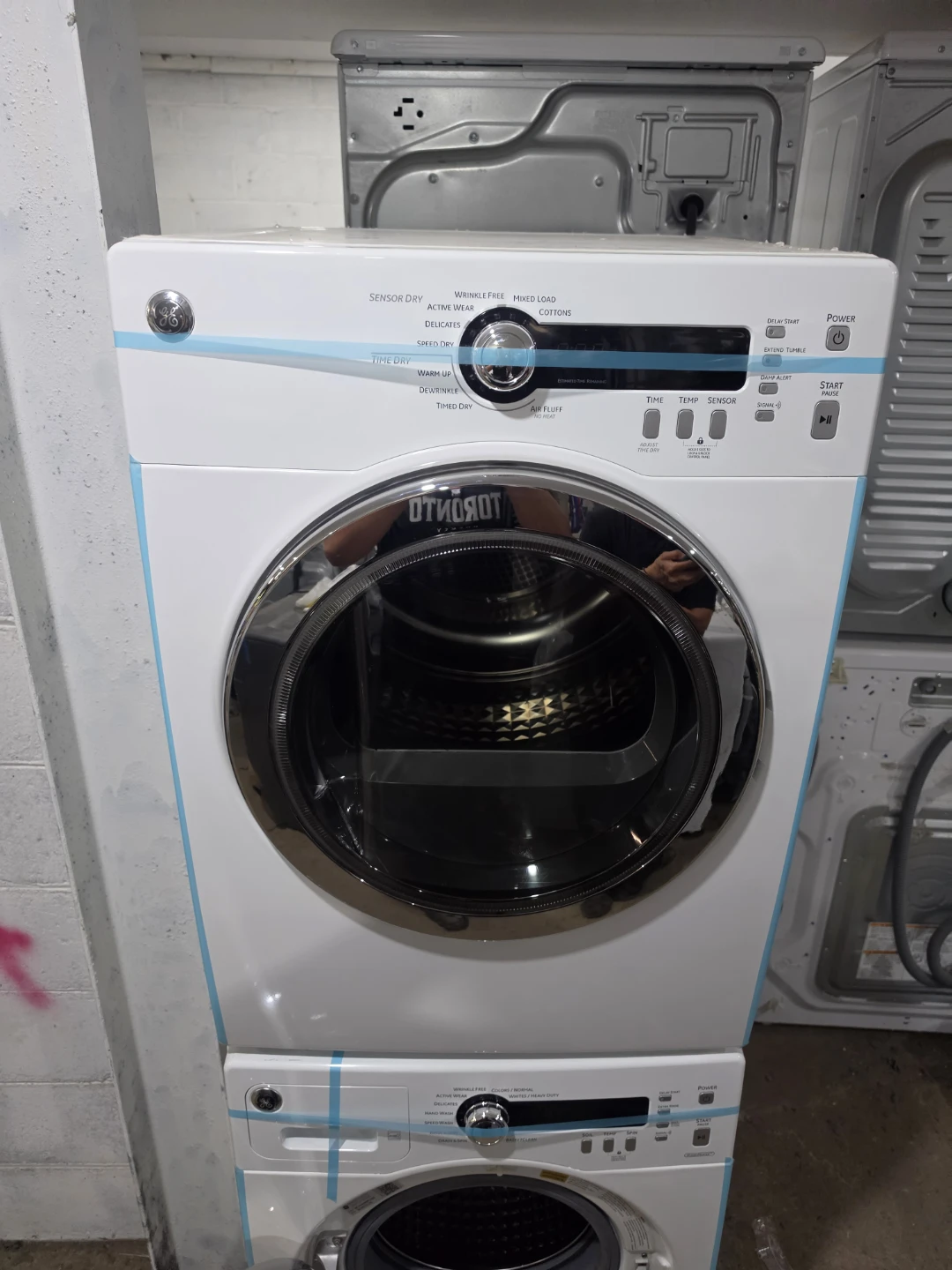 GE 24" White Front-Load Stackable Washer & Electric Dryer Set - photo 5