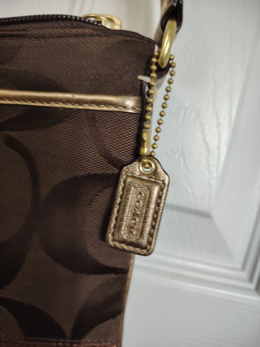 Coach Brown Signature Print Crossbody Bag - photo 2