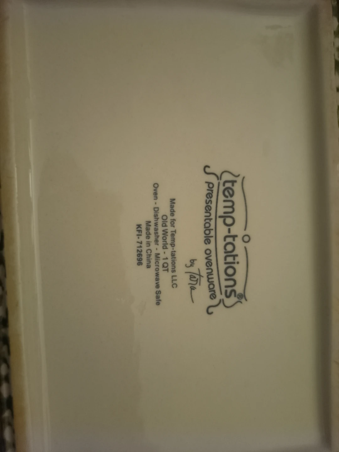 Temp-tations Old World 1 Qt Rectangular Baking Dish by TARA - photo 3