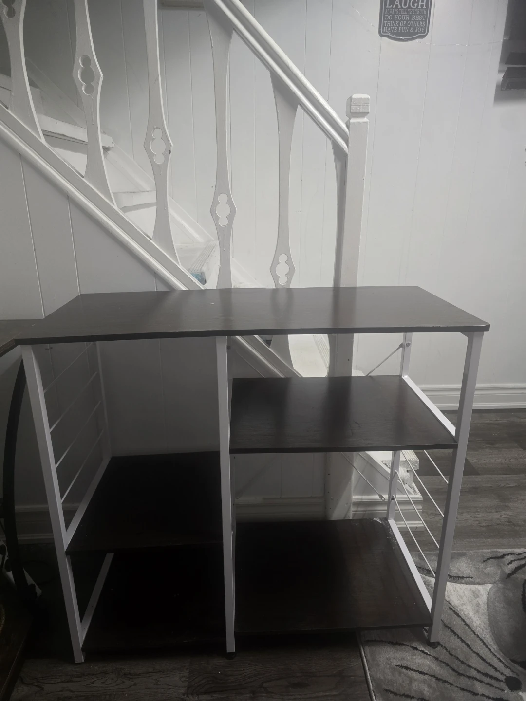 Microwave Stand with Storage Shelves