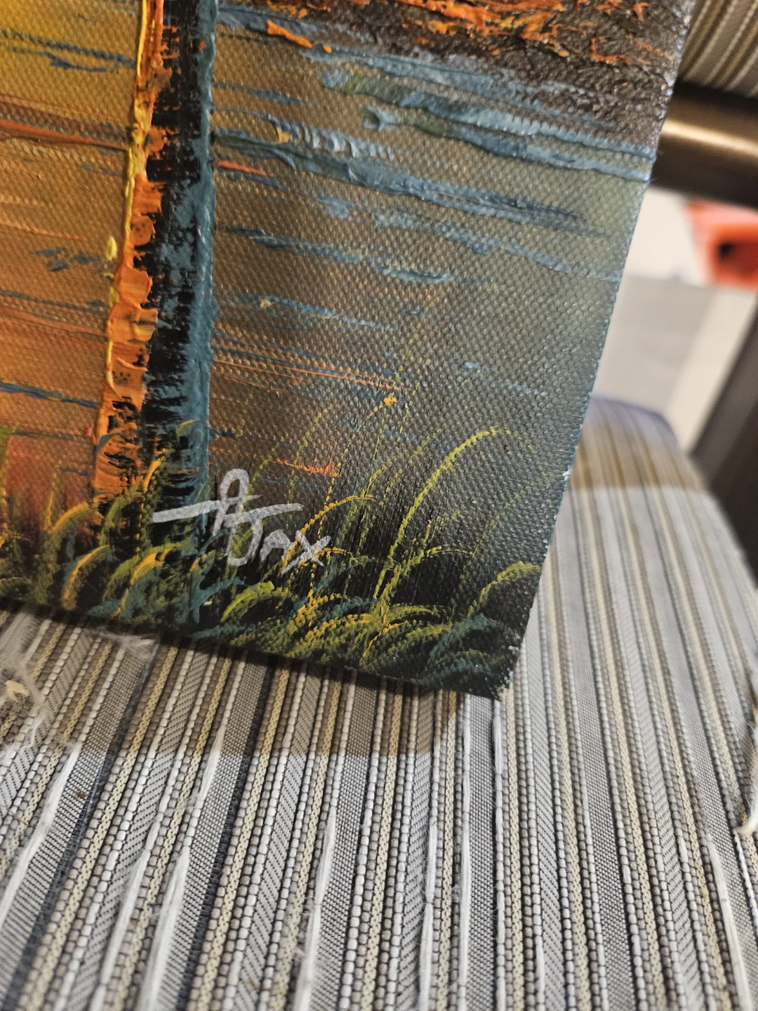 Canvas Painting of Palm Trees at Sunset - photo 4