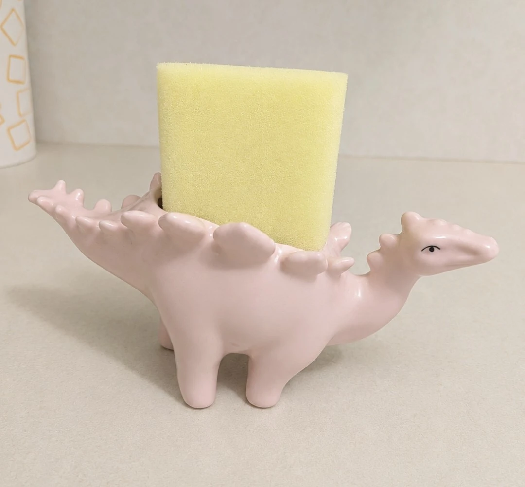 Pink Dinosaur Ceramic planter - photo 2