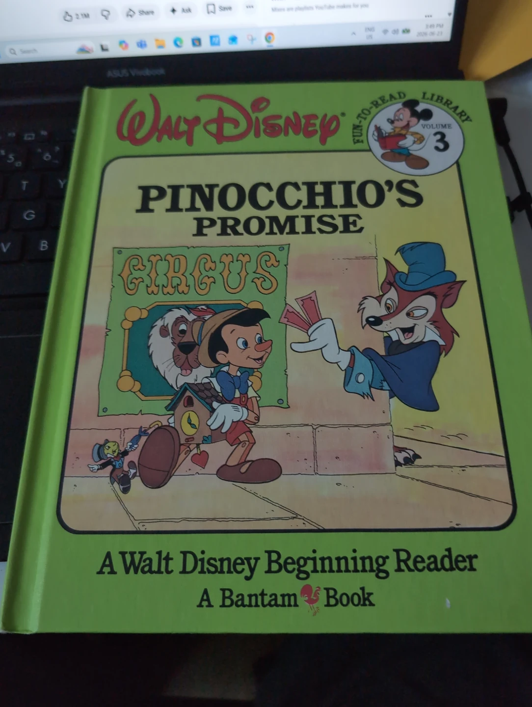 Walt Disney Pinocchio's Promise Fun-To-Read  Volume 3 Book