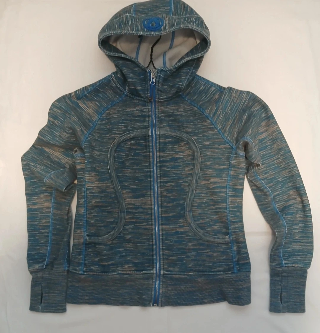 Lululemon Hoodie Size 10 Scuba Full Zip Blue Stripe Hoodie - photo 2