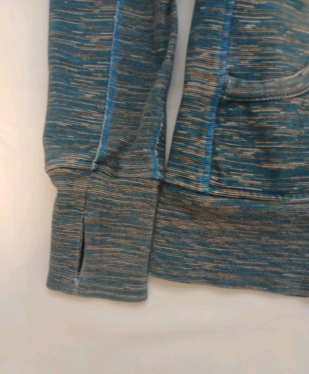 Lululemon Hoodie Size 10 Scuba Full Zip Blue Stripe Hoodie - photo 3