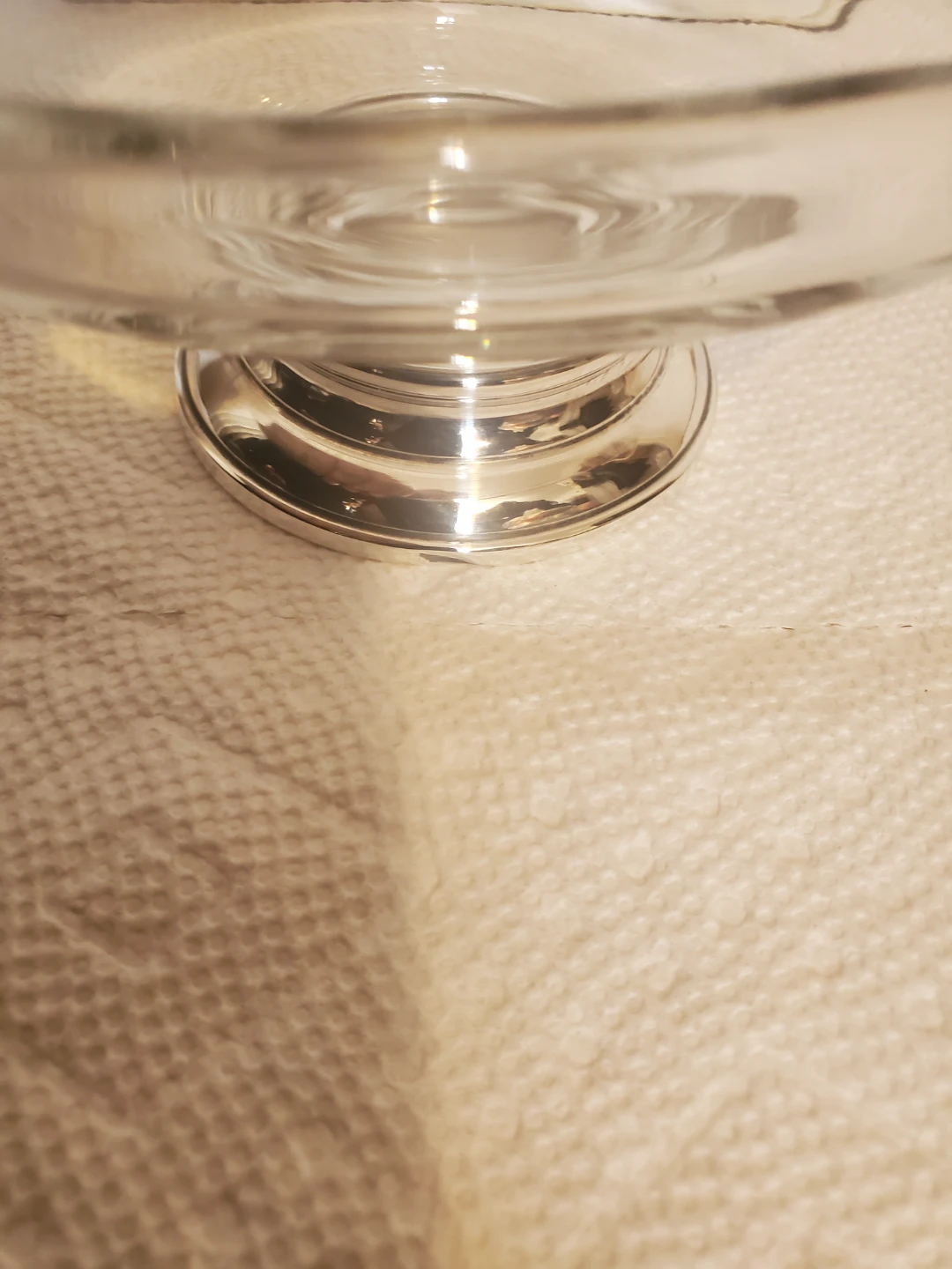 STERLING SILVER STAND Glass dessert bowl with silver stand - photo 5