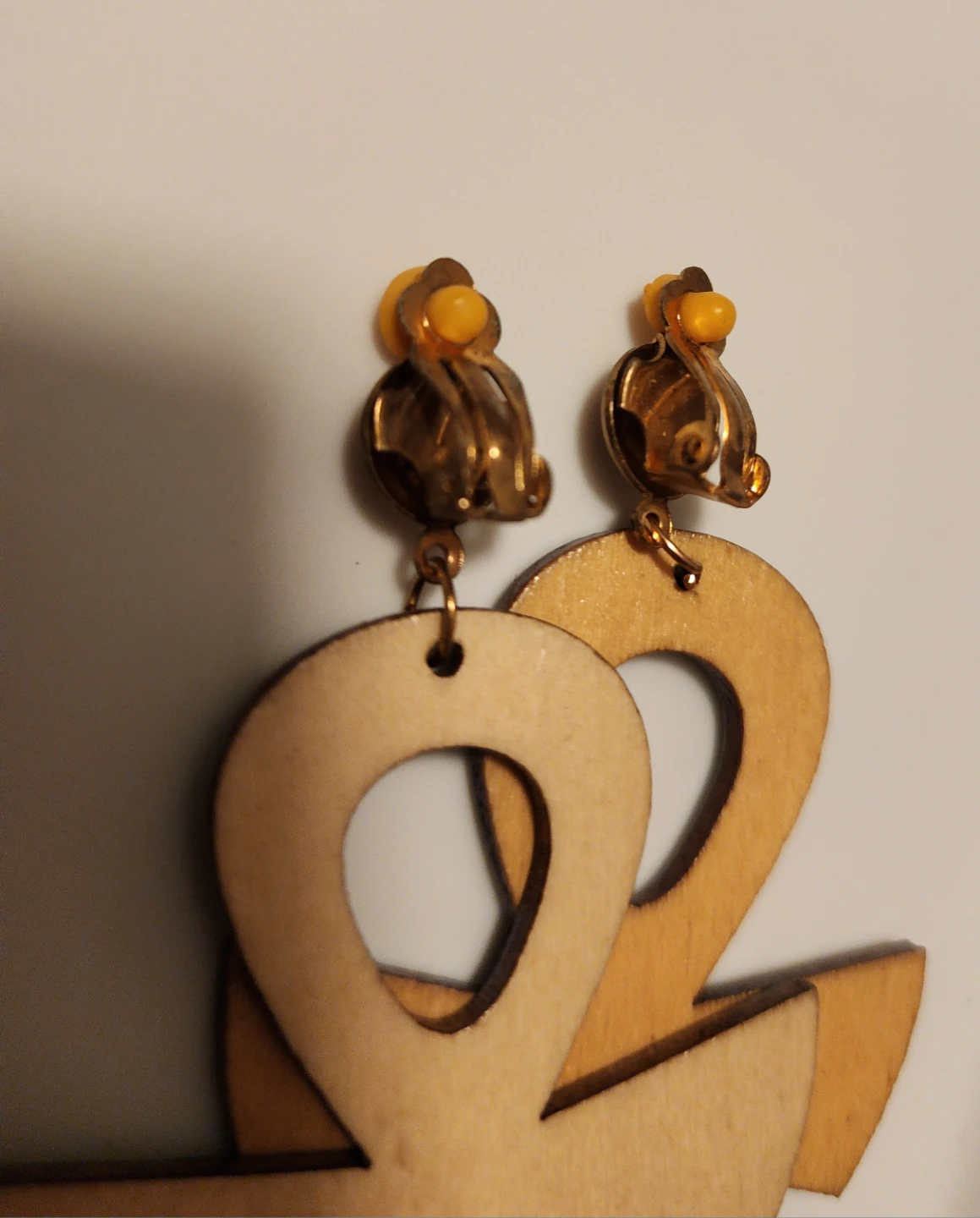 Wooden Ankh Clip-On Earrings - photo 3