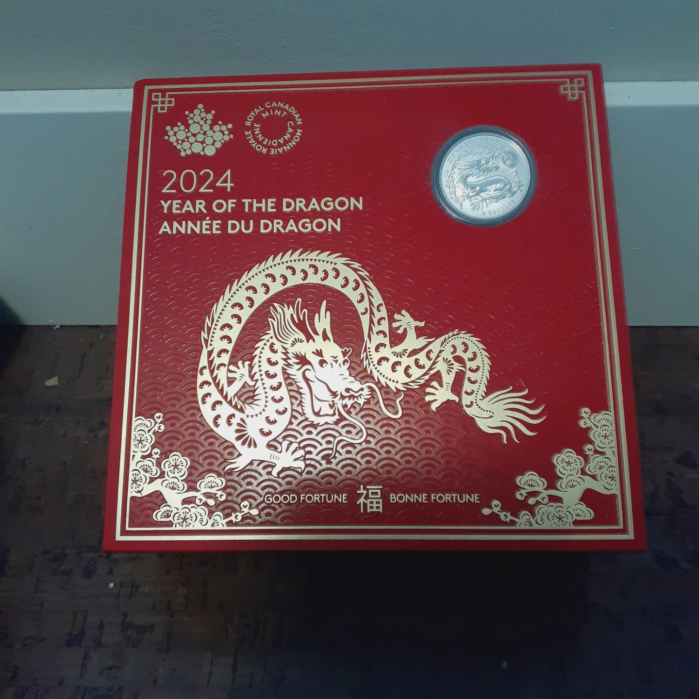 2024 Royal Canadian Mint Year of the Dragon 1 oz Silver Coin