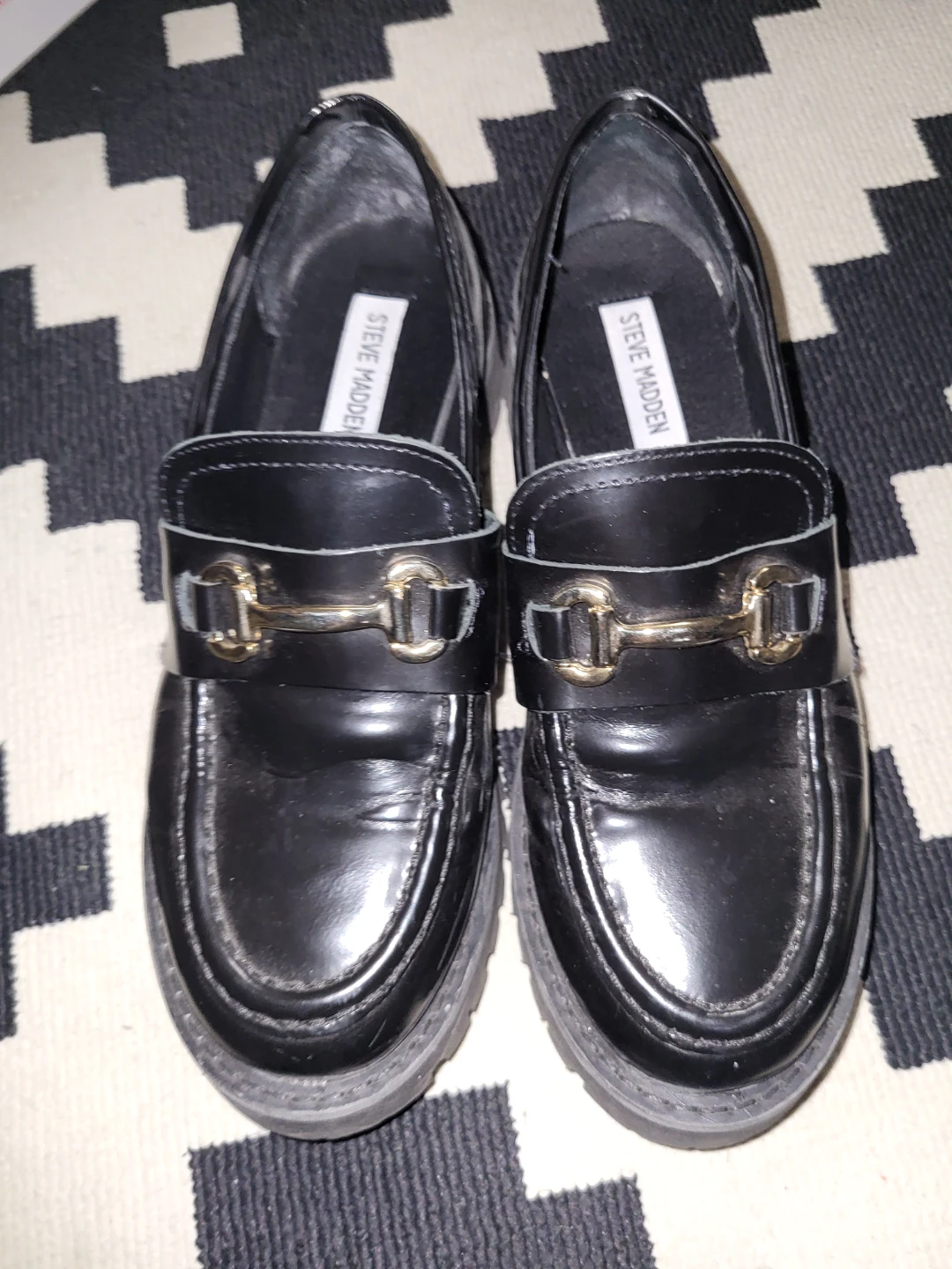 Steve Madden Black Loafers ⚽️