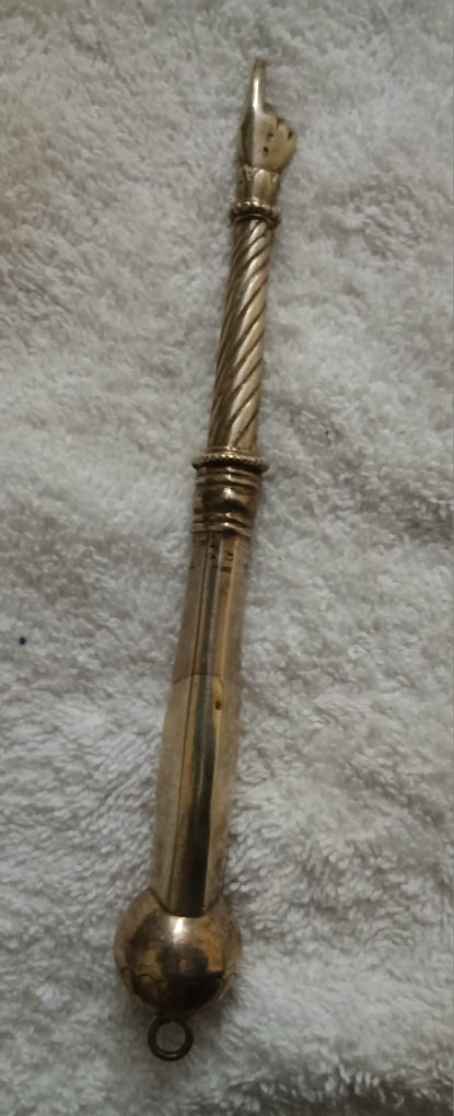 Vintage Brass Hand Pointer Stick