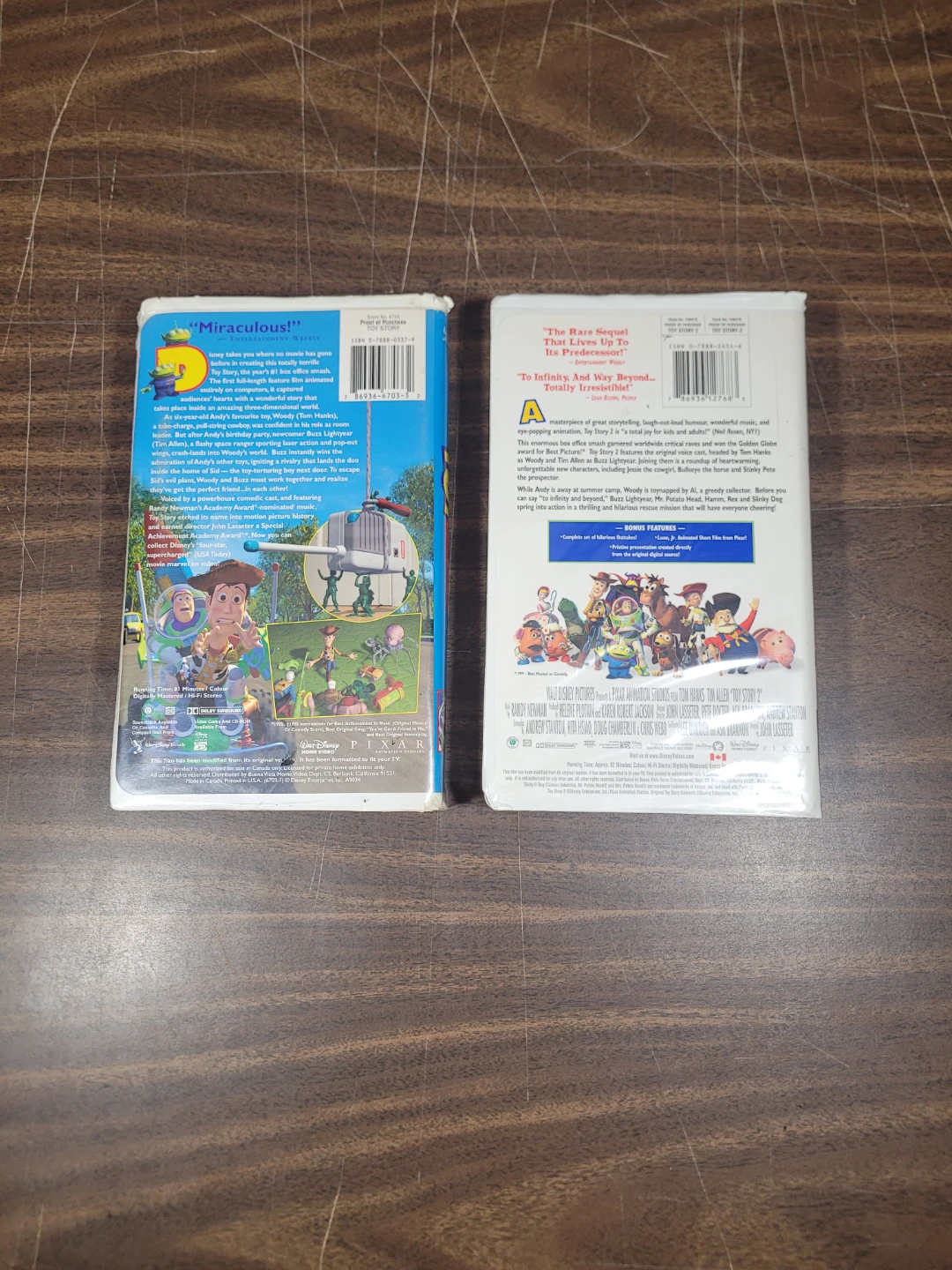 Disney Pixar Toy Story 1 & 2 VHS Tapes - photo 2