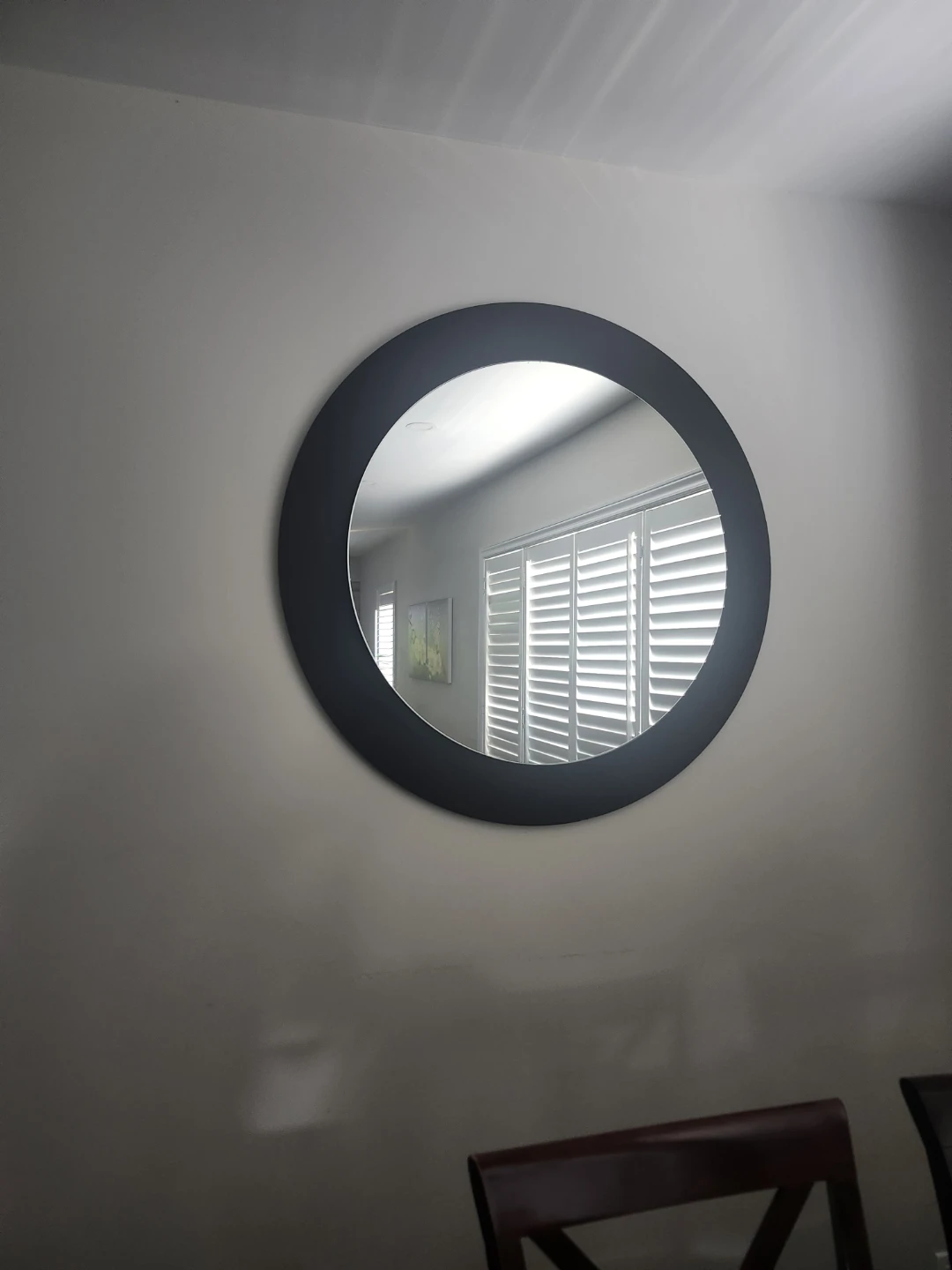 Round Black Wall Mirror