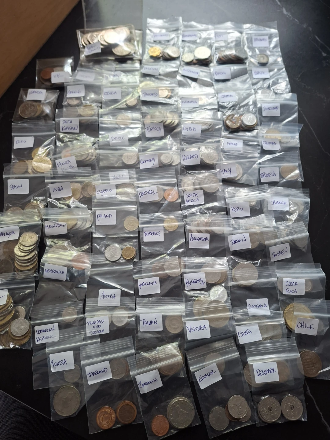 Assorted International Coins 65 different countries