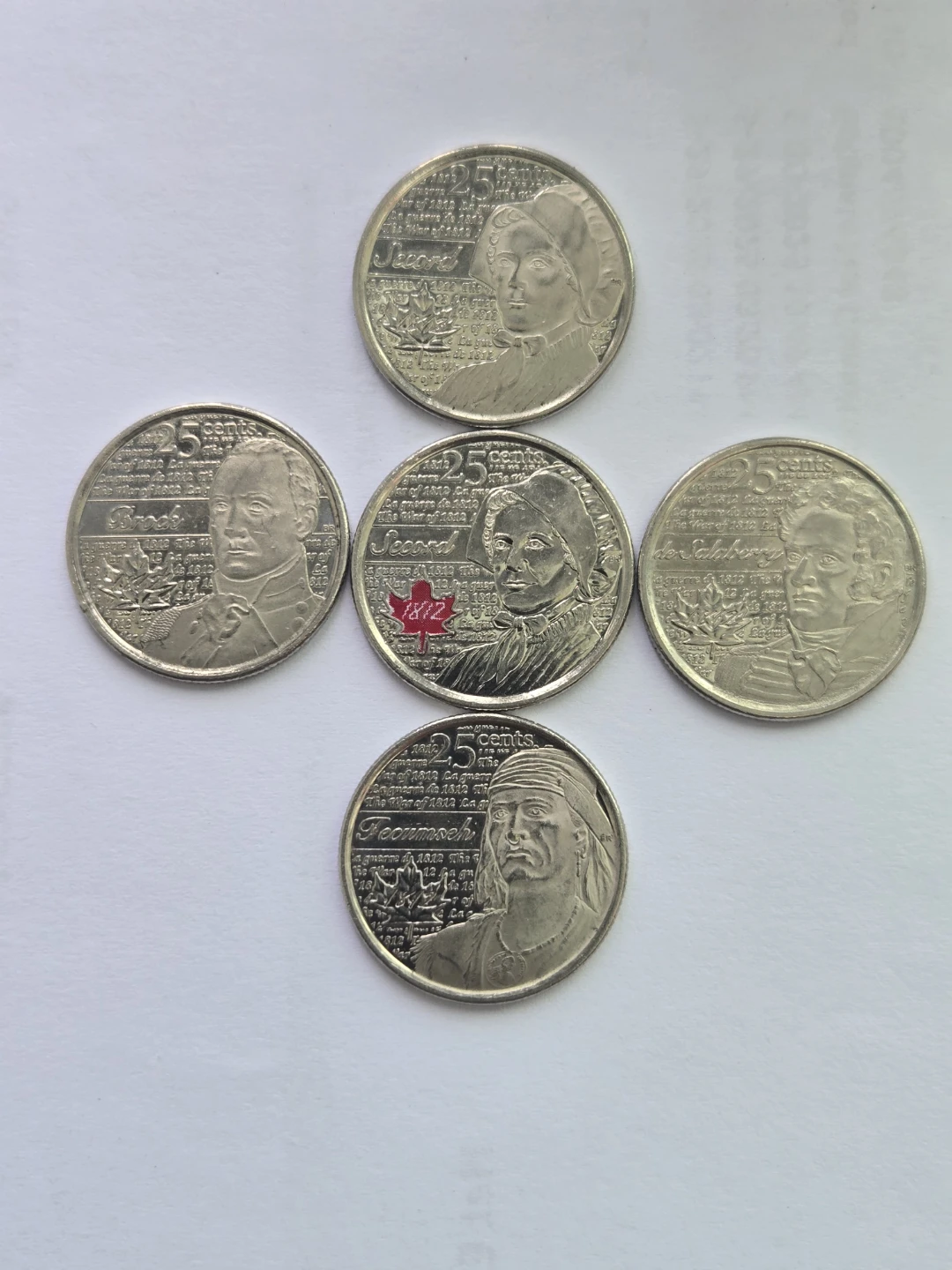 Canadian 25 Cent Coins - Historical Figures