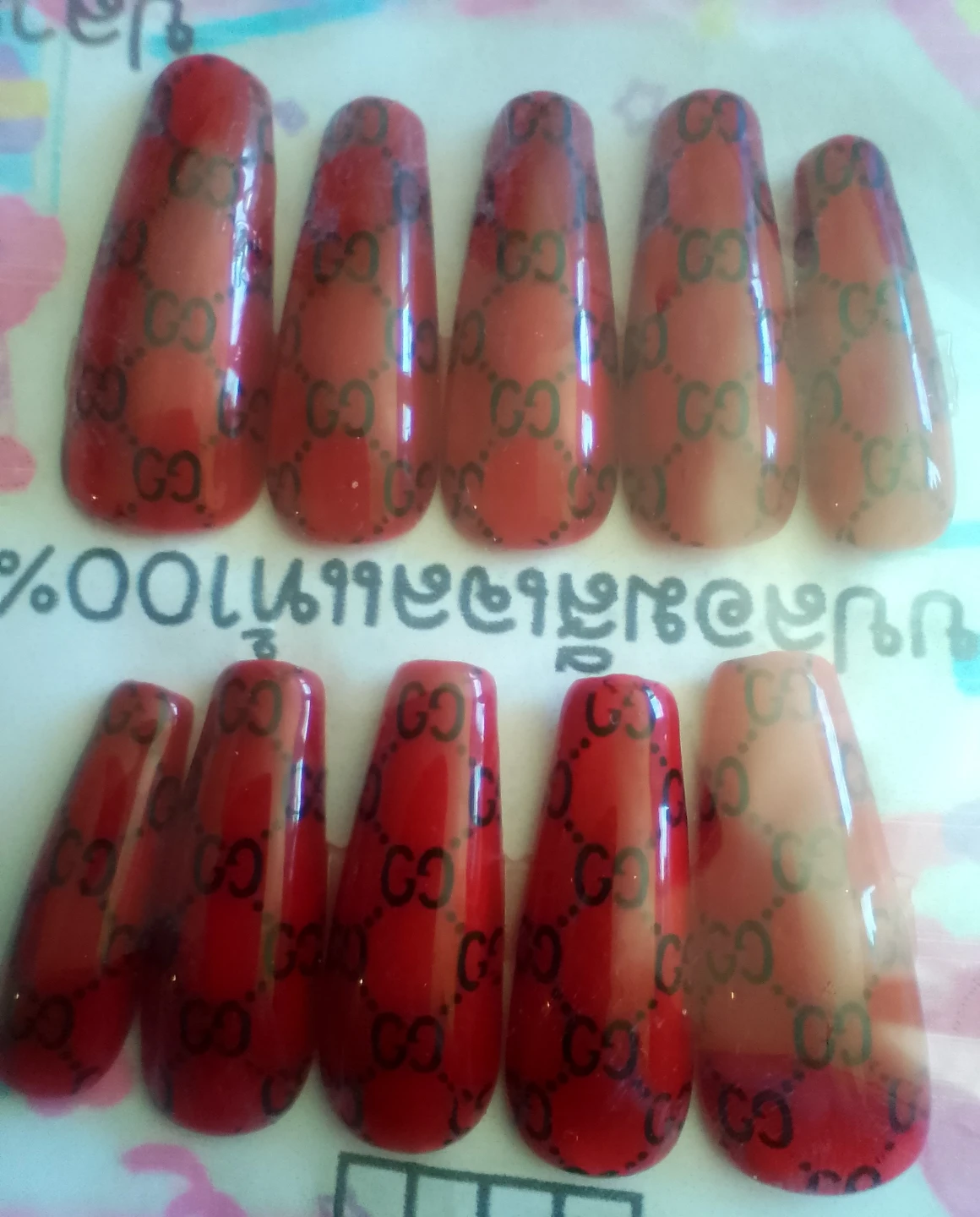 10 individual sets of designer inspired press-on nails - photo 2