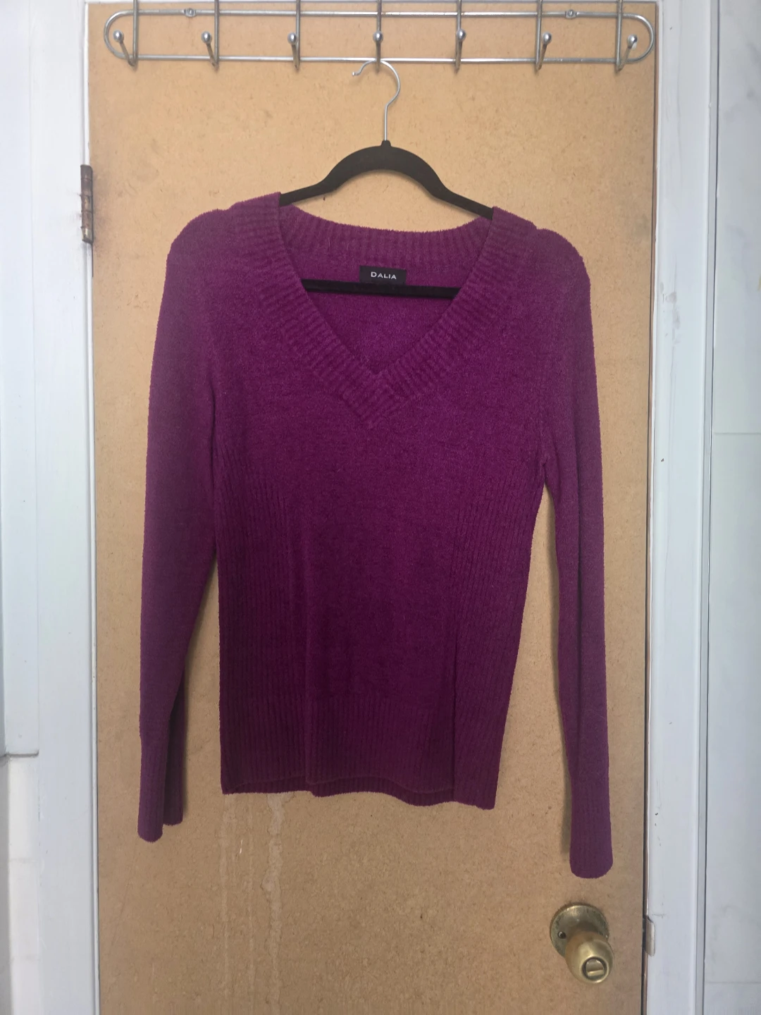 Dalia Purple V-Neck Sweater