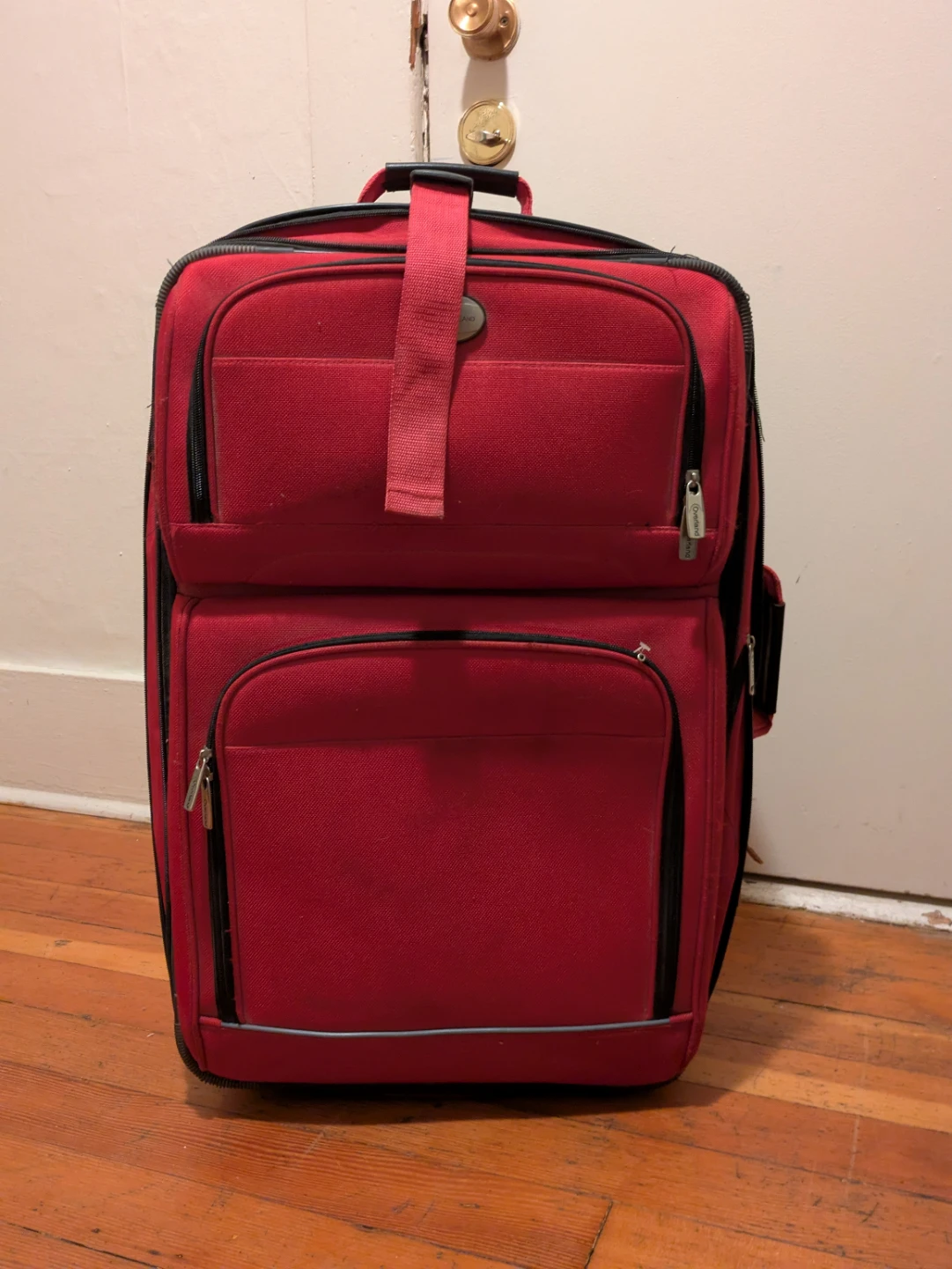 Red Rolling Large Suitcase