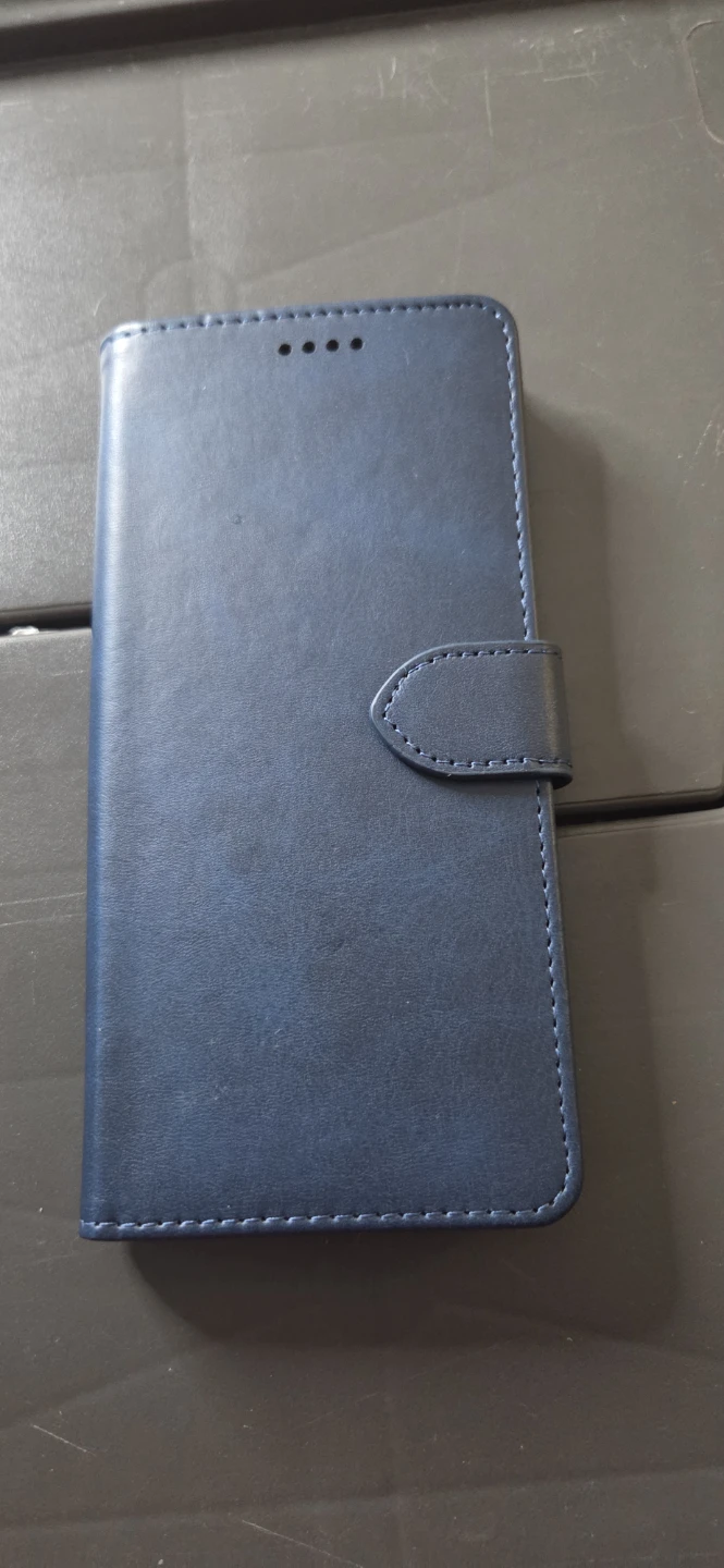 Blue Faux Leather Wallet Phone Case