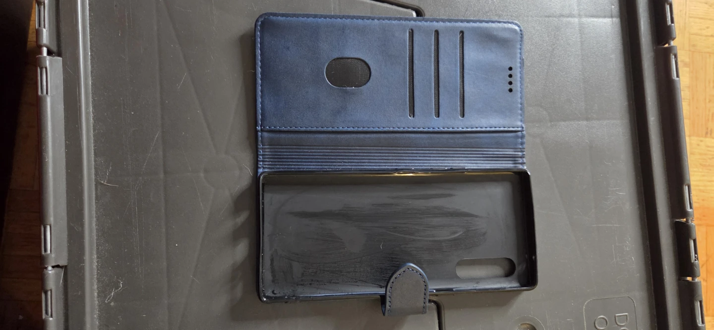 Blue Faux Leather Wallet Phone Case - photo 3