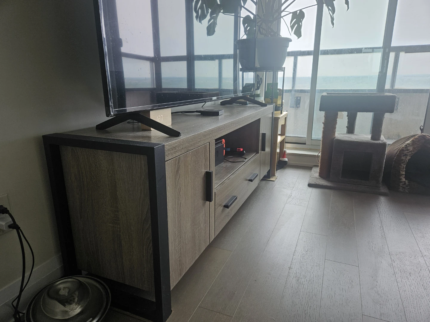 Solid wood TV Stand with Storage - photo 2