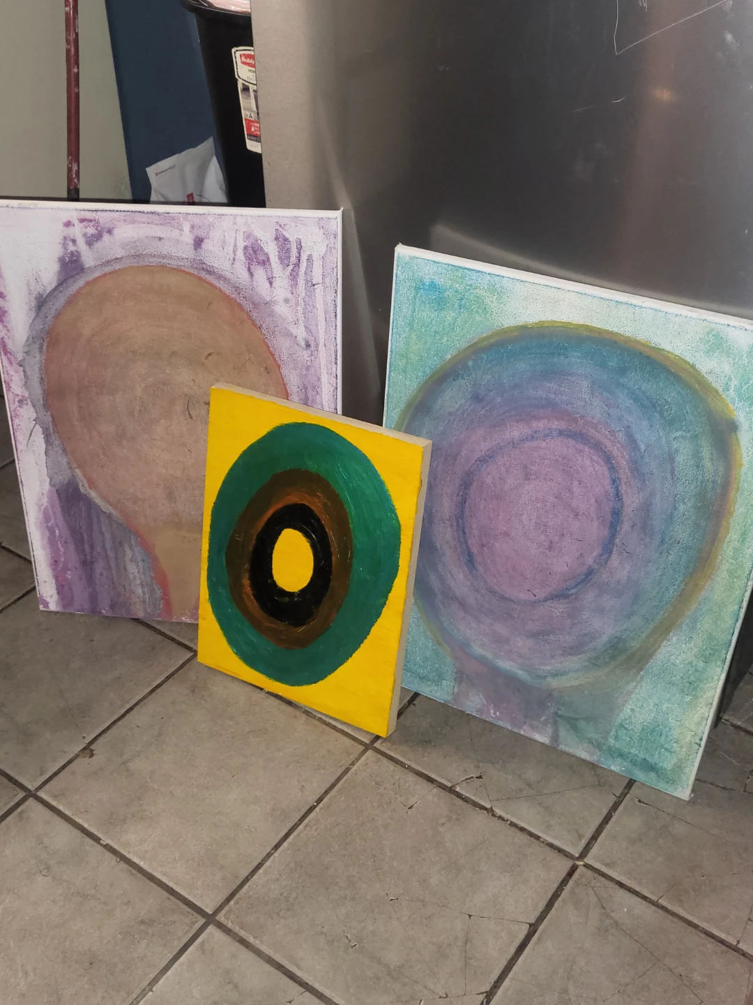 Set of 3 Abstract Paintings