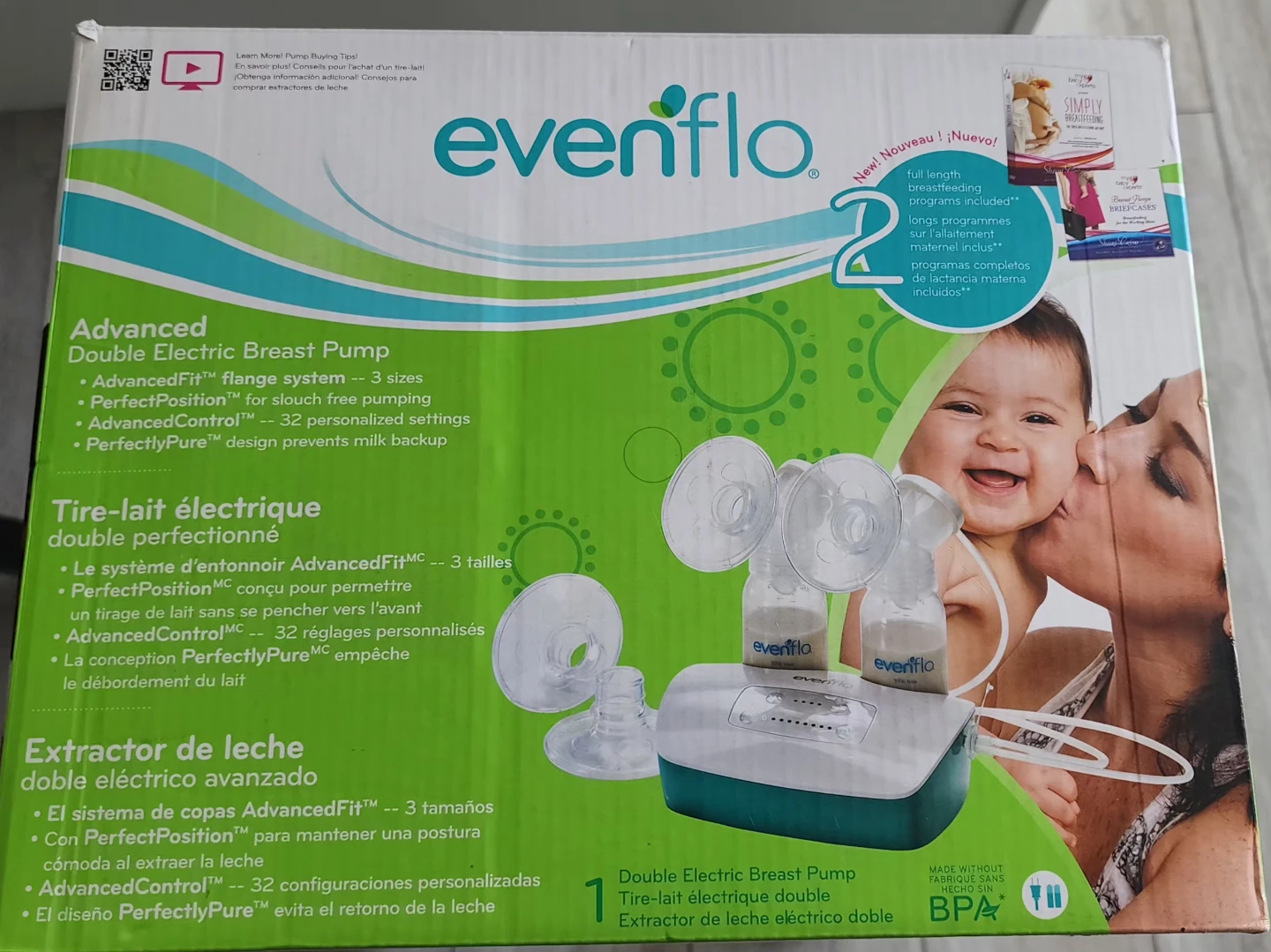 Double Electric Breast Pump + Parts Kit + 5 Micro Steam Bags