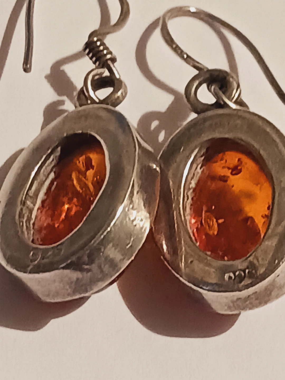 Sterling Silver 925 Baltic Amber Dangle Earrings - photo 4