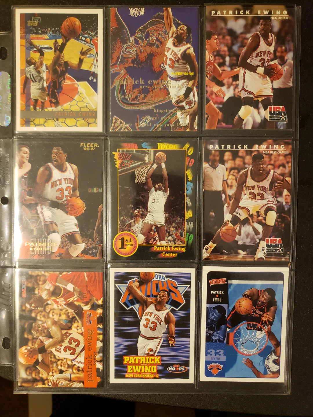 Patrick Ewing and John Starks cards For Sale