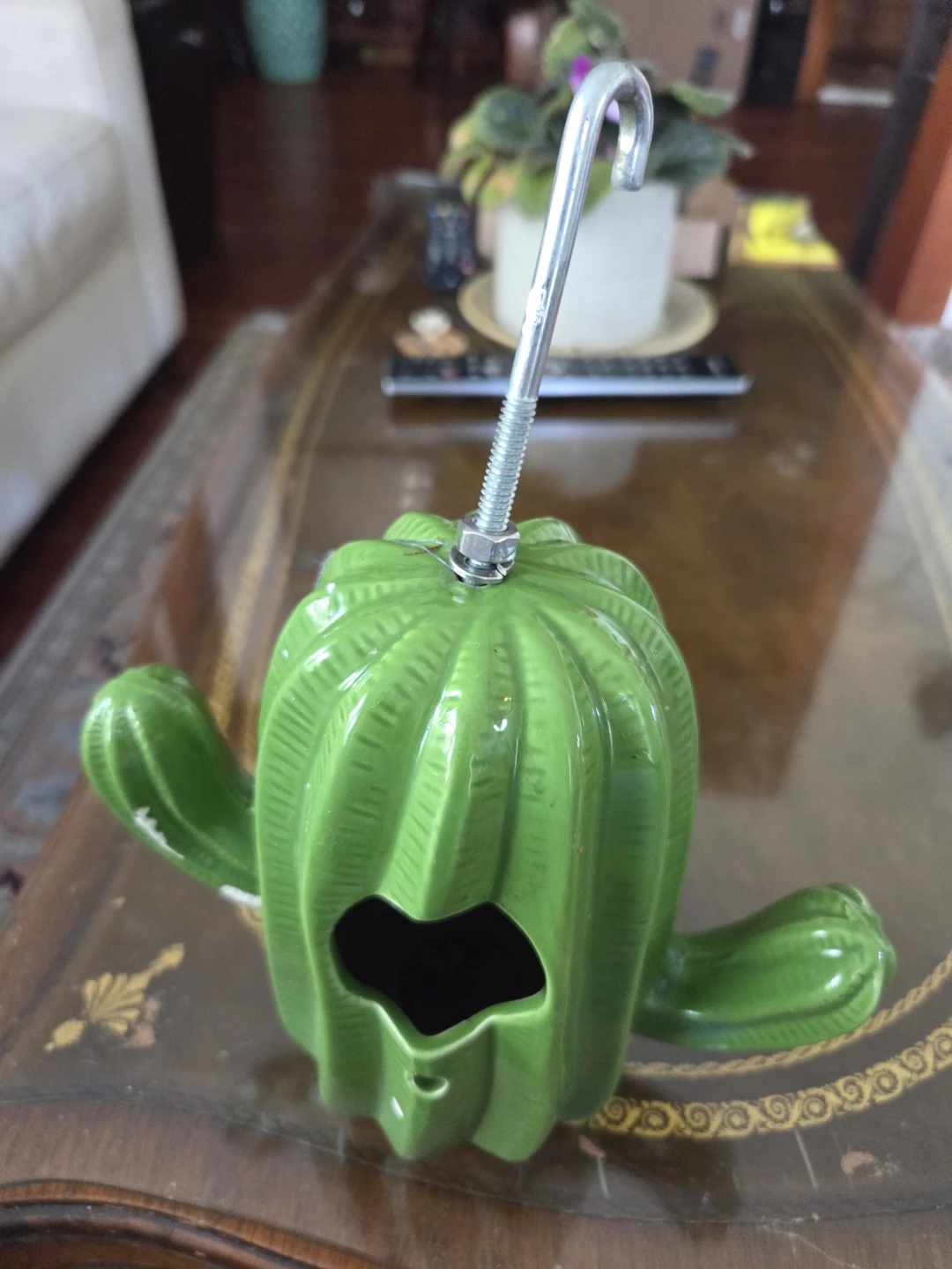 Ceramic Cactus Bird Feeder