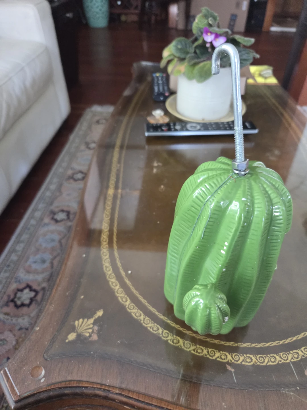 Ceramic Cactus Bird Feeder - photo 2