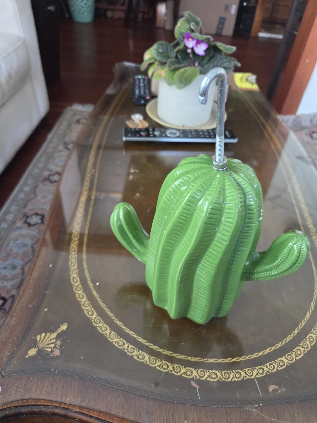 Ceramic Cactus Bird Feeder - photo 3