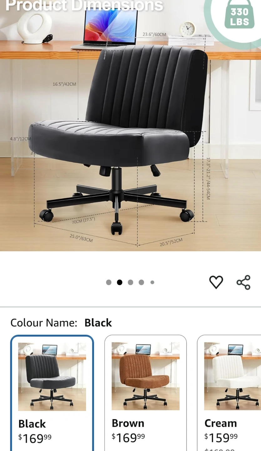 Black Tufted Office Chair - photo 3