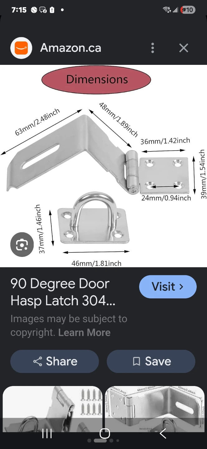 LifCratrms 5 Inch Padlock Hasp (2 Pack) - photo 3
