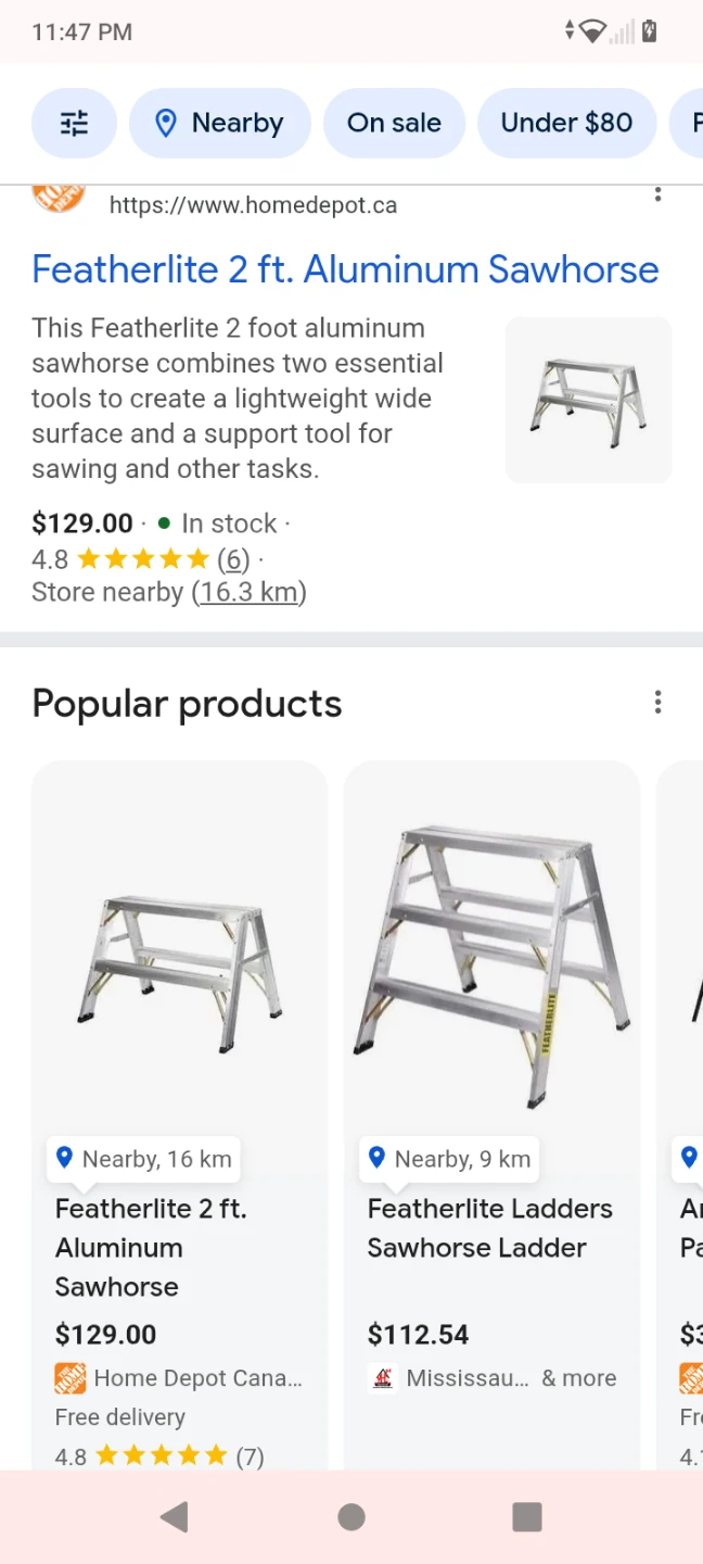 Featherlite 3 ft. Aluminum Sawhorse