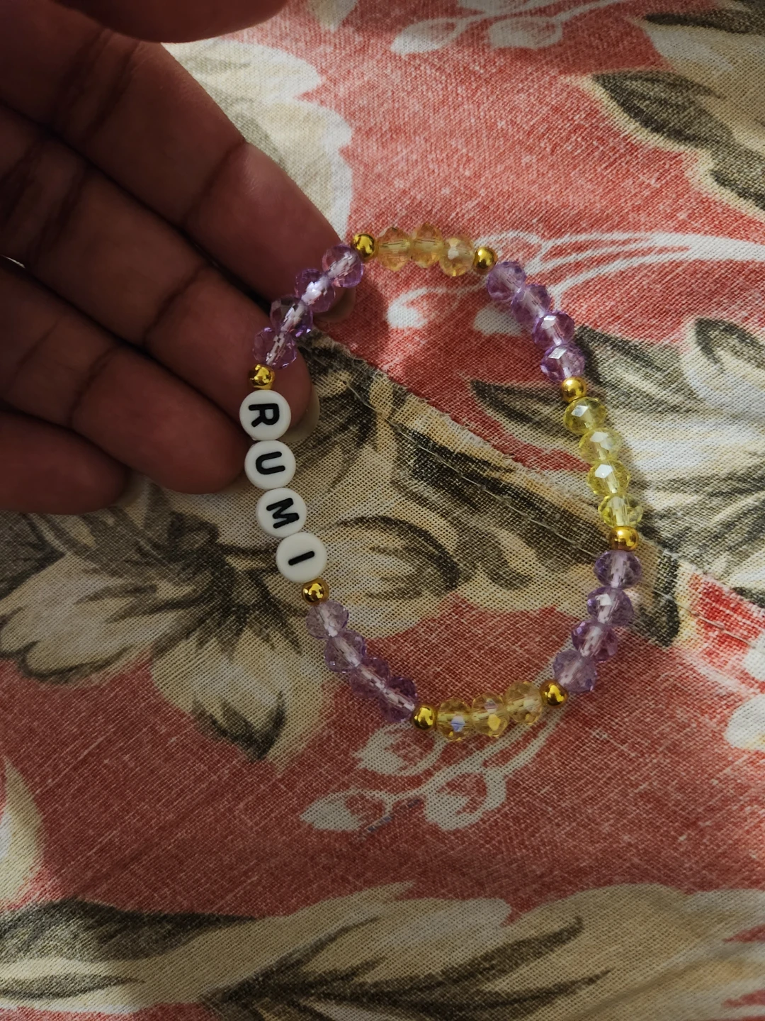 Demon Hunter Beaded Bracelet with 'RUMI' Letters ⚽