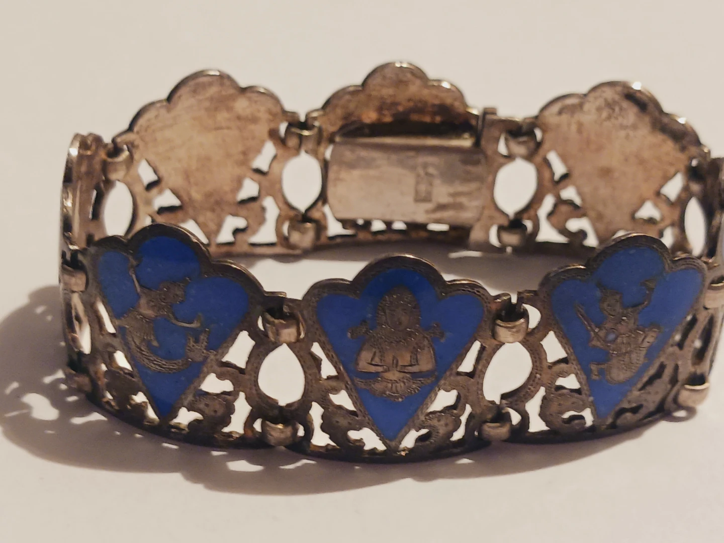 Siam Niello Sterling Silver Blue Enamel Bracelet - photo 4