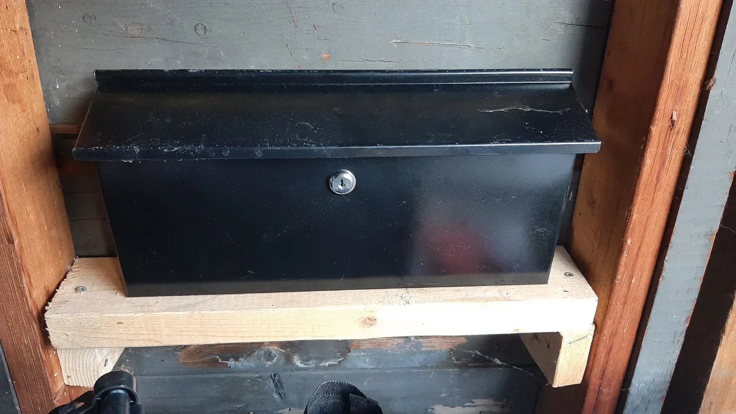 Black Locking Mailbox