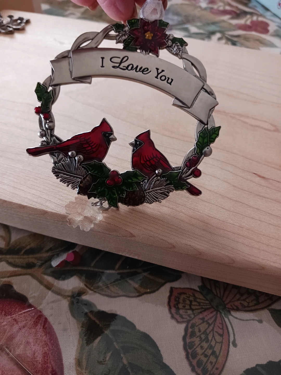 Cardinal "I Love You" Christmas Ornament - photo 3