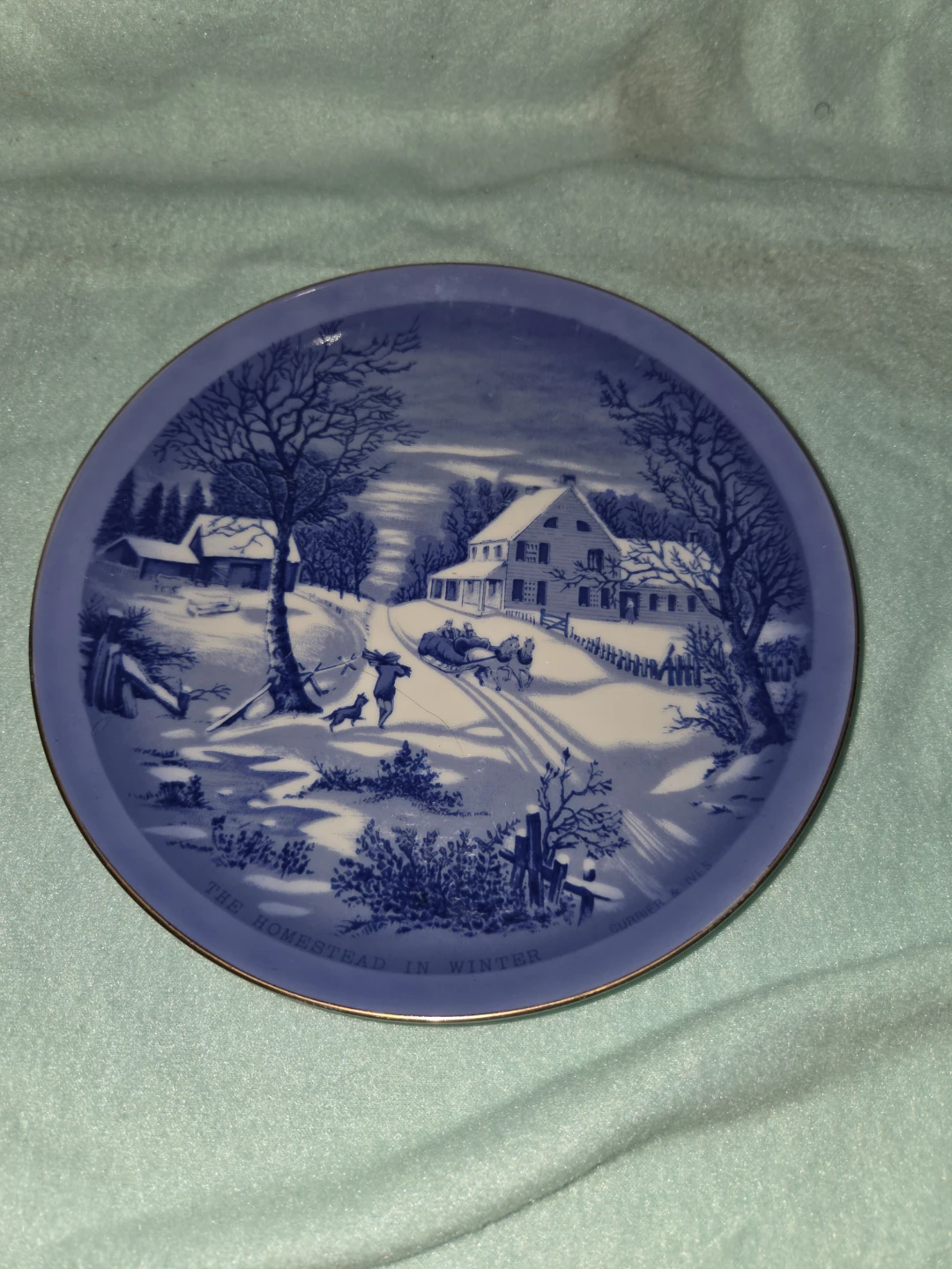 The Homestead in Winter Decorative Plate