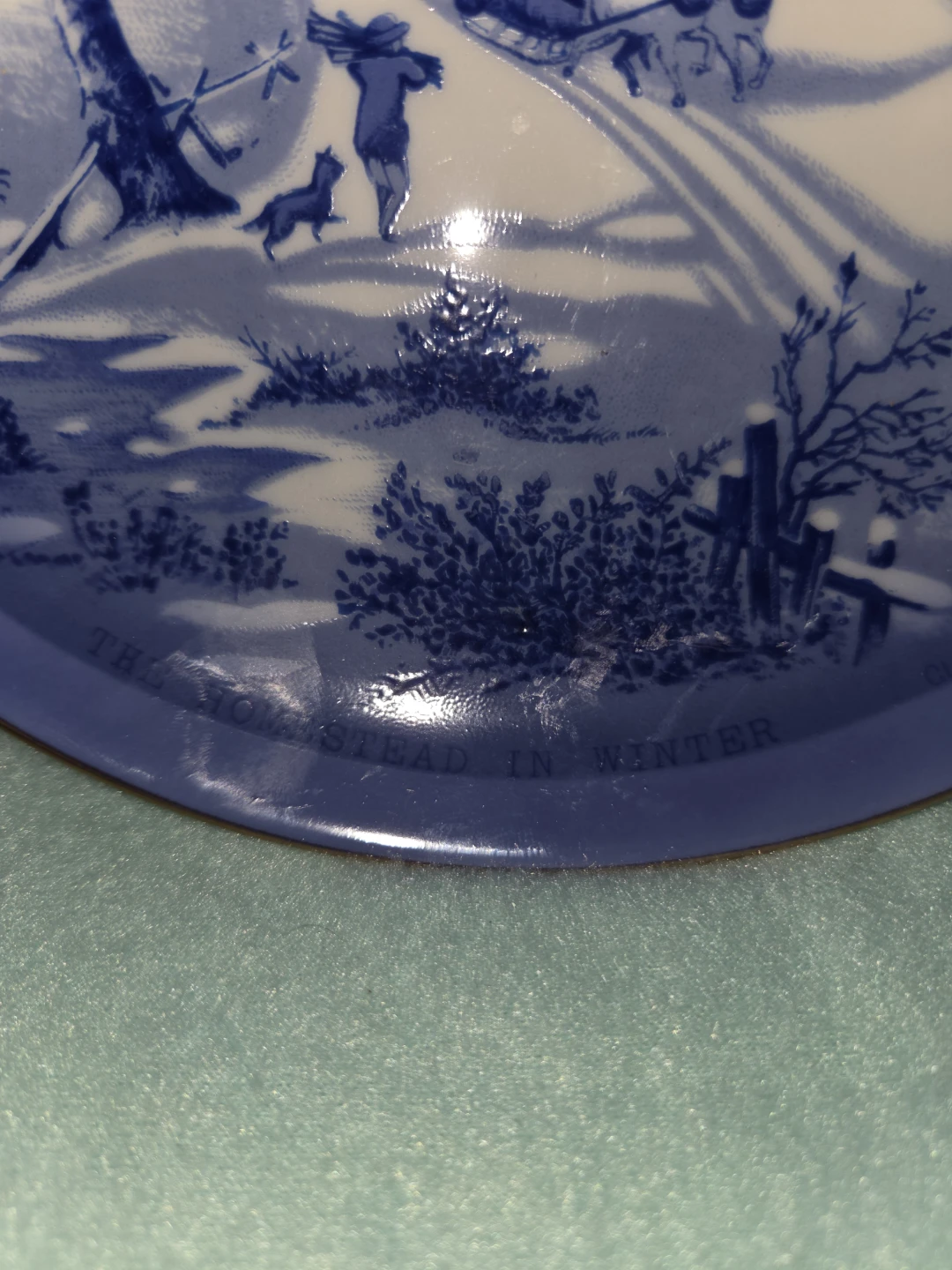 The Homestead in Winter Decorative Plate - photo 3