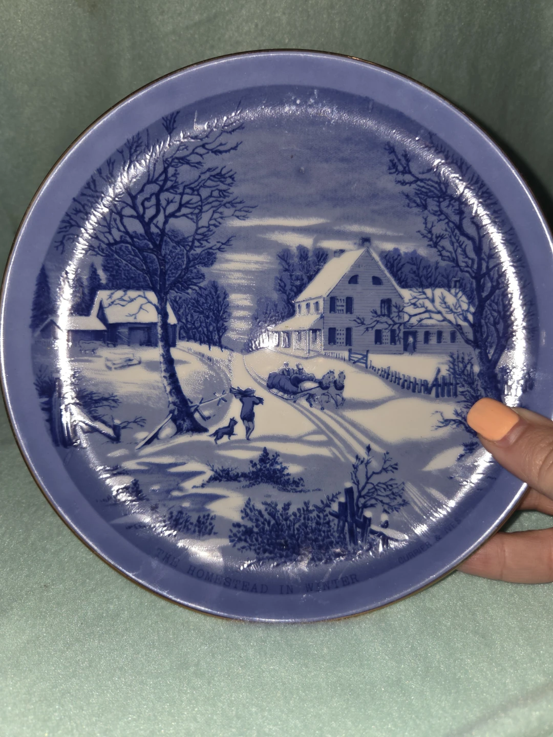 The Homestead in Winter Decorative Plate - photo 4