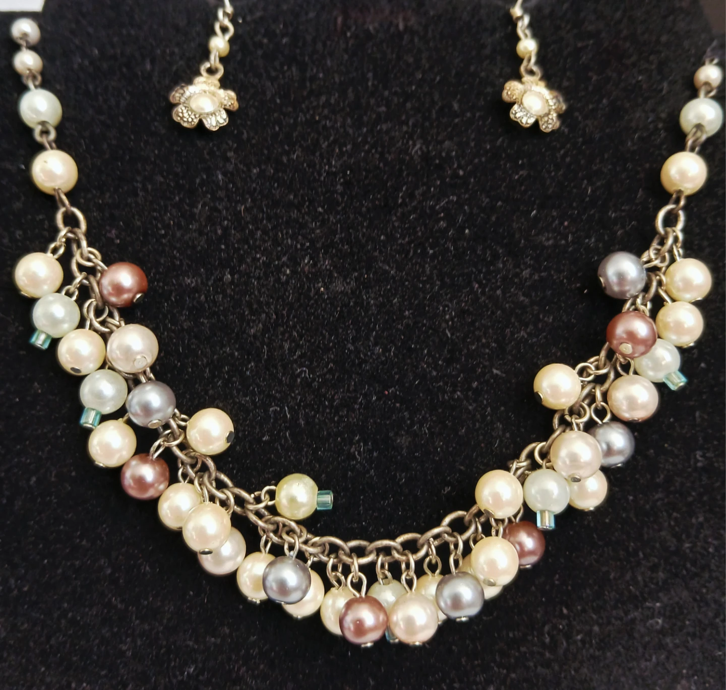 Faux Pearls Necklace and Earring Set - photo 3