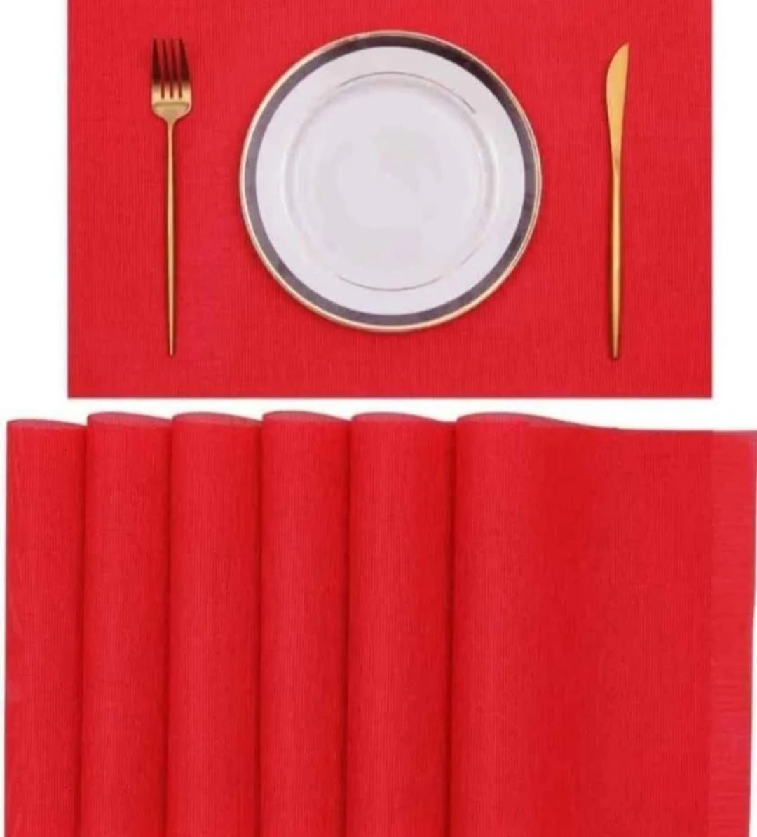 Red Placemats (Set of 6)