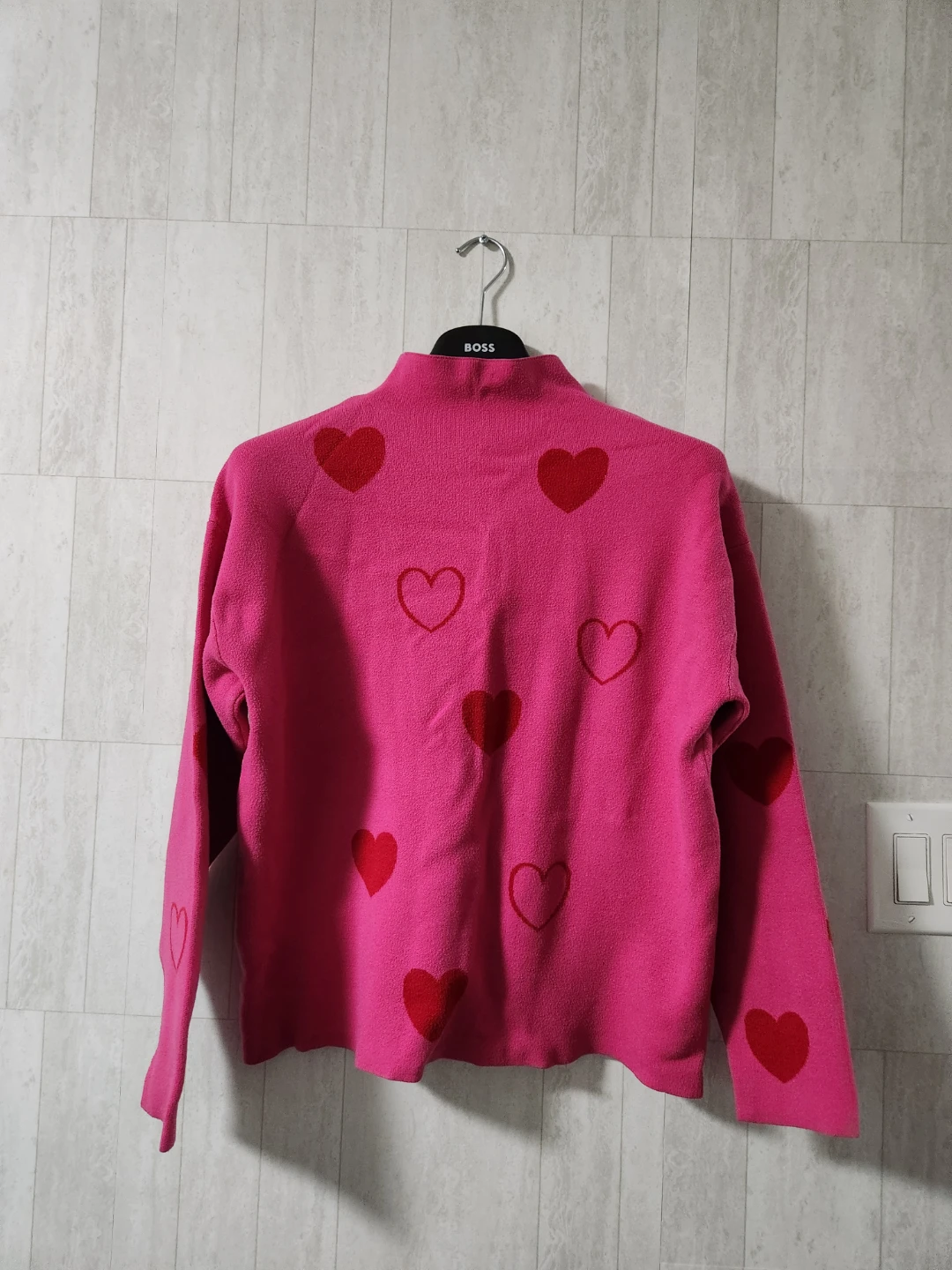 Pink Heart Pattern Sweater - photo 2