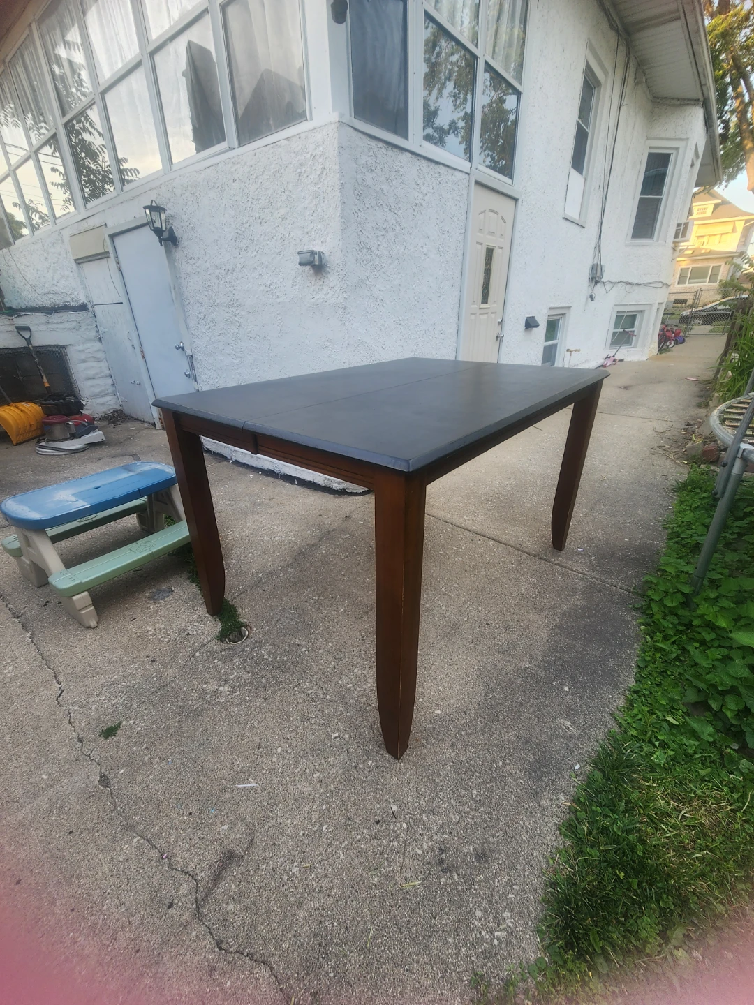 Dark Wood Dining Table with 4 Legs - photo 2