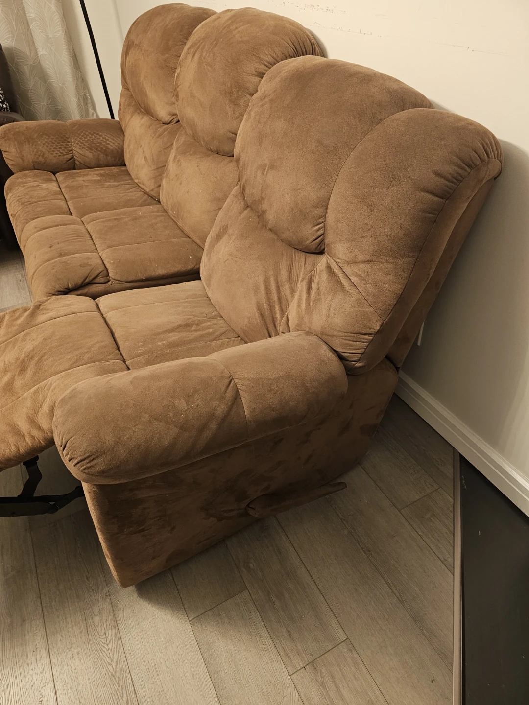 Brown Reclining Sofa