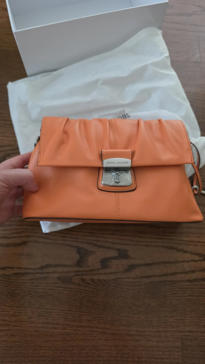 Marc Jacobs Orange Leather Clutch Bag