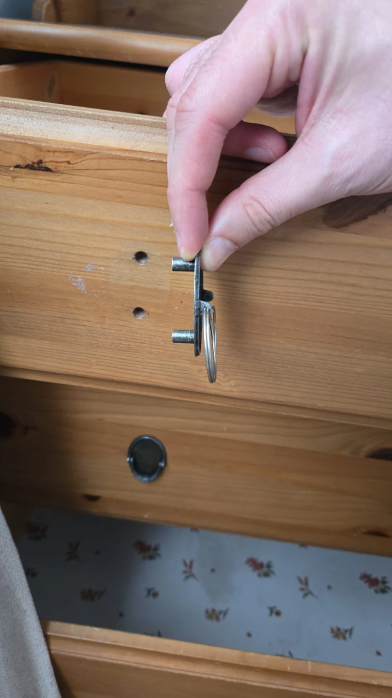 Vintage Metal dresser  knob (2 holes) with srews - photo 4