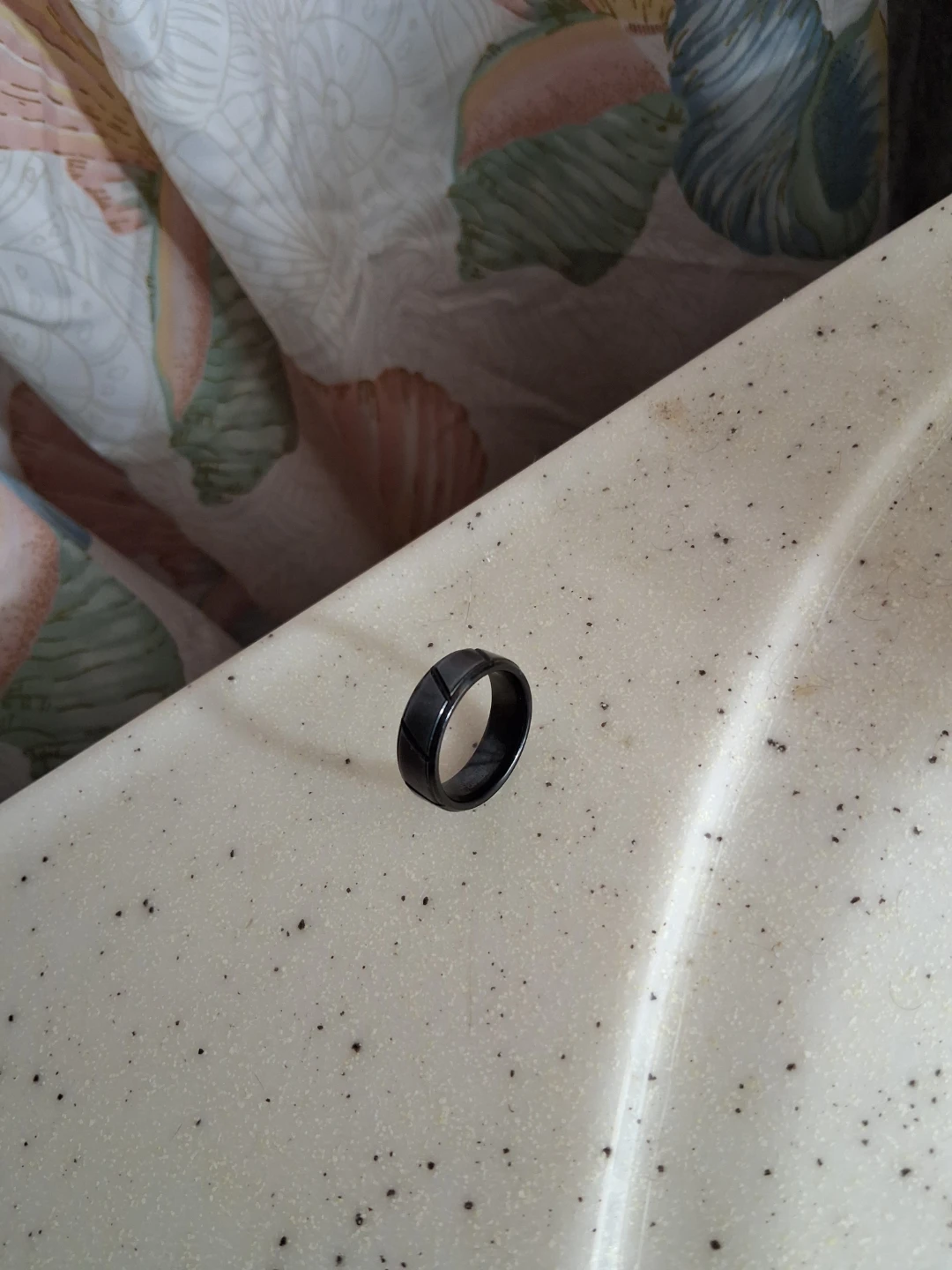 Men's Black Tungsten Carbide Ring - photo 3